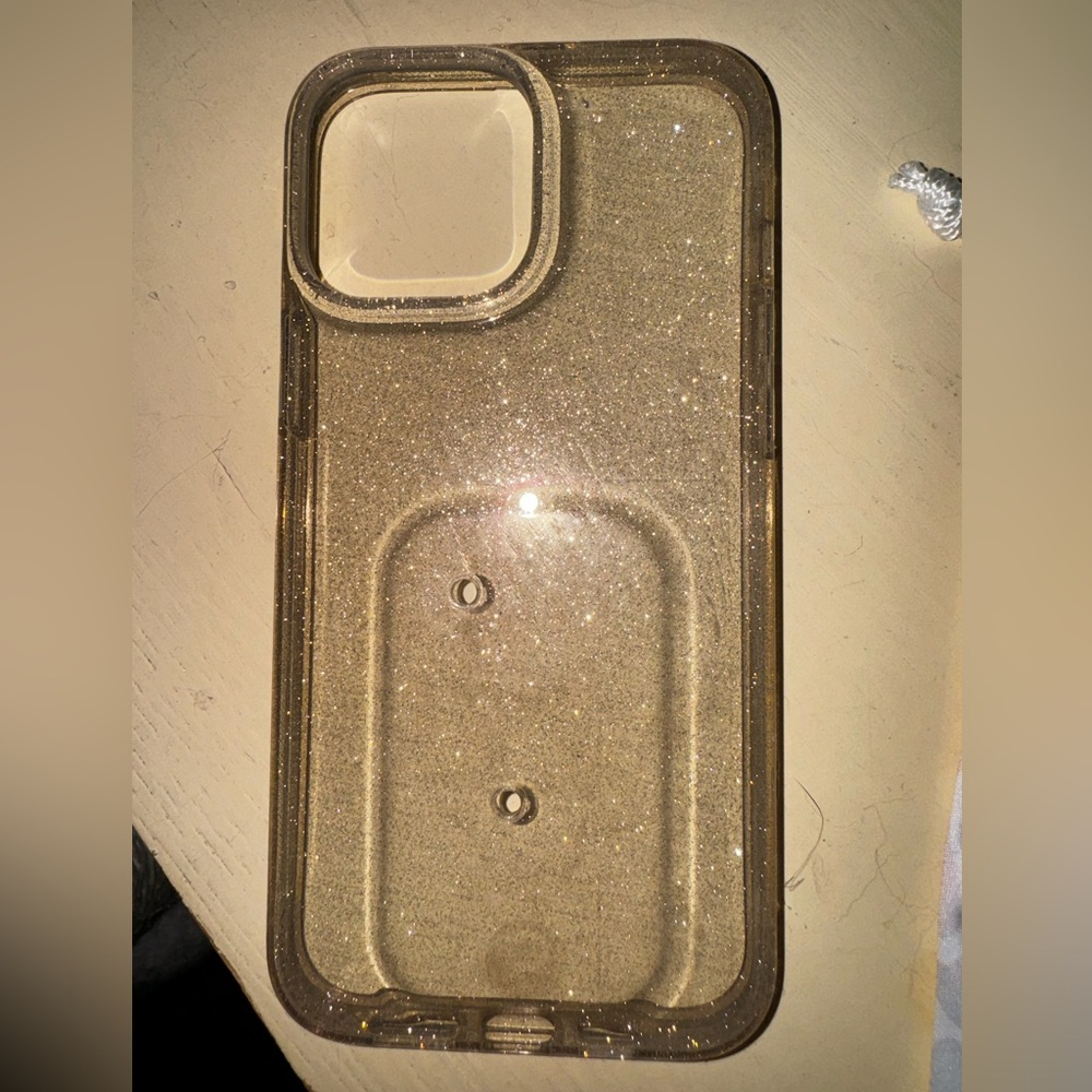 iPhone 13 Pro Max loopy clear shimmer case